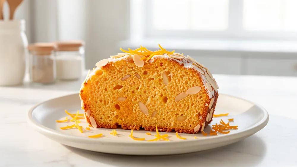 Bolo de laranja e amêndoa