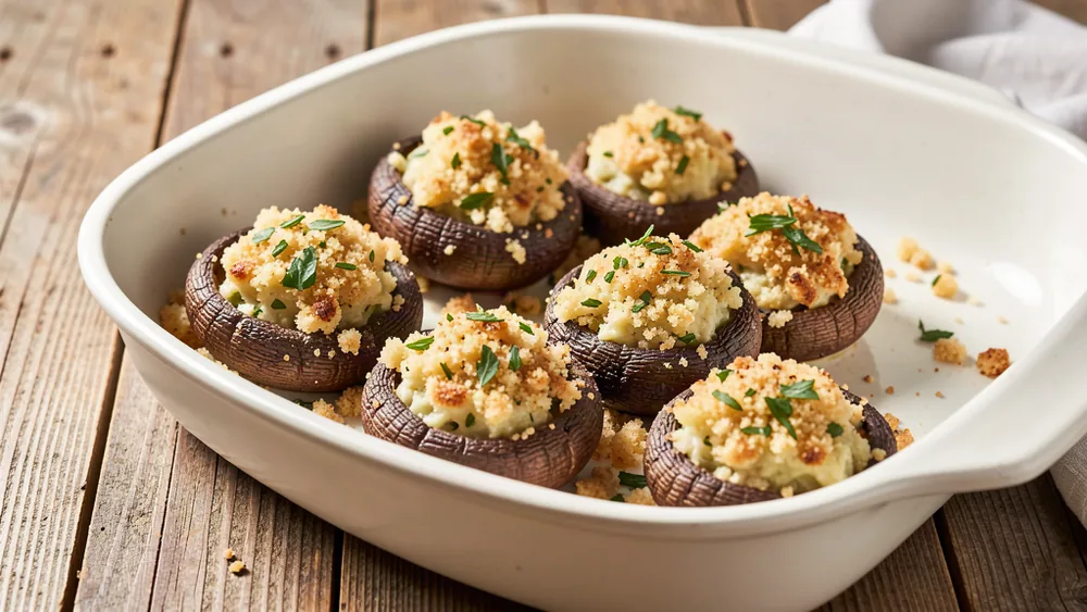 Cogumelos Portobello recheados